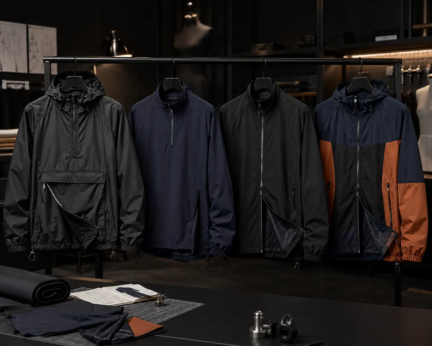 Custom windbreaker jacket manufacturing