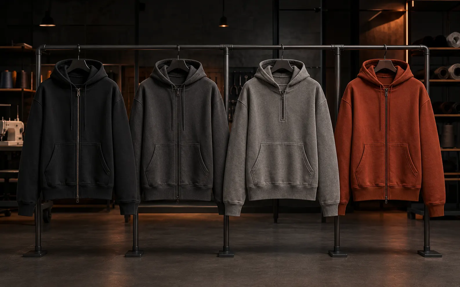 Custom zip-up hoodies