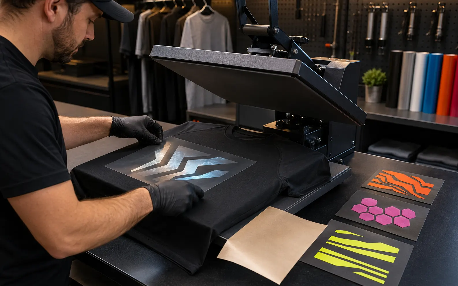 Garment heat transfer and vinyl printing