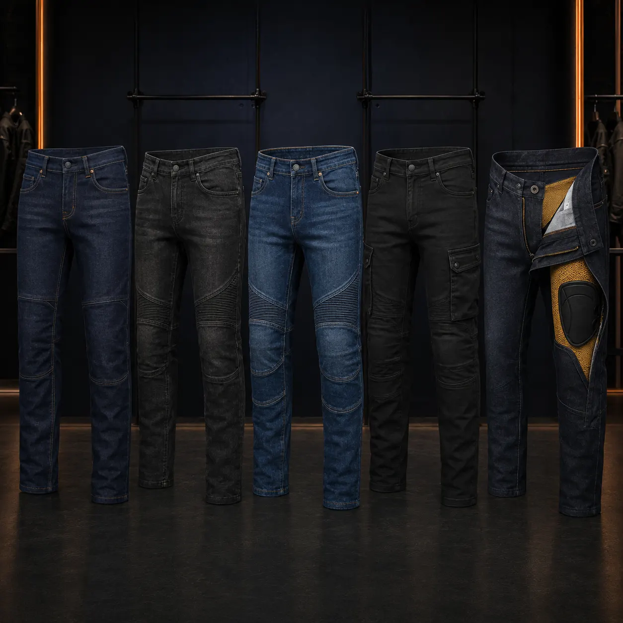 Custom motorcycle jeans manufacturing