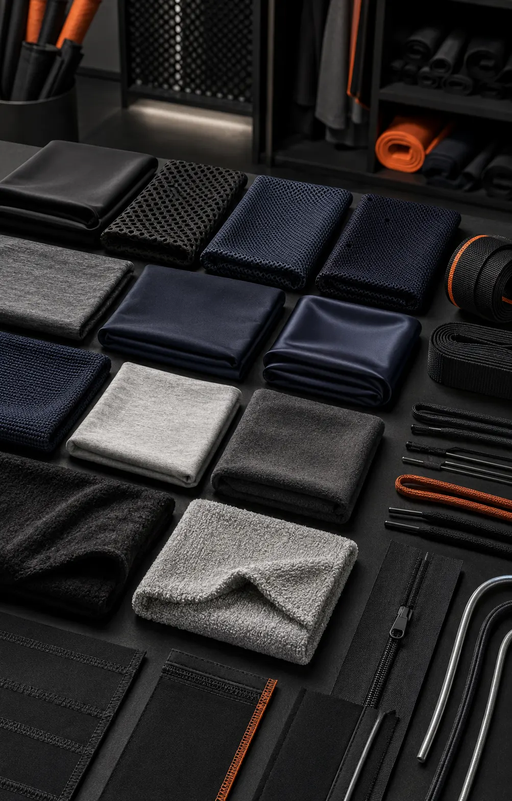 Performance sportswear fabrics mesh stretch and rib materials