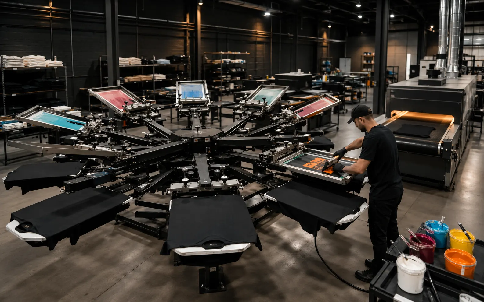 Professional screen printing on custom clothing