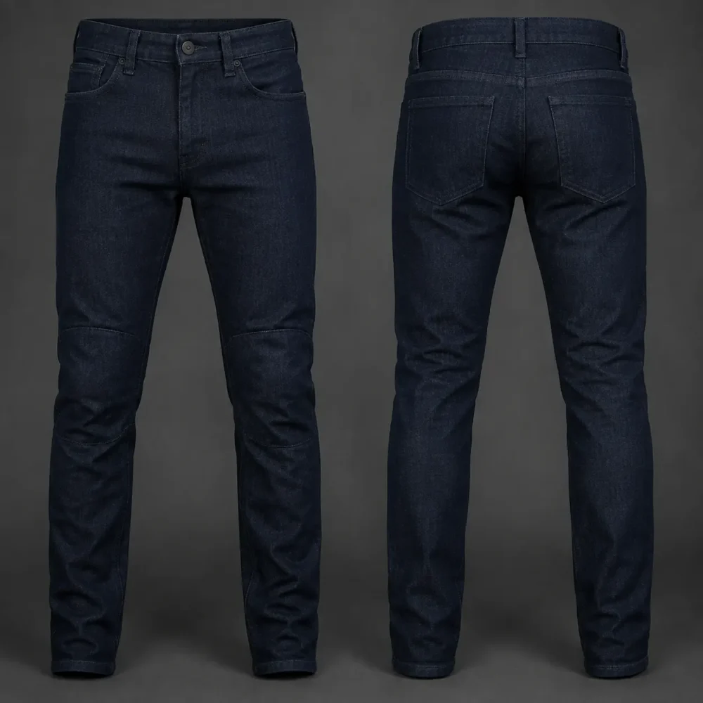 single-layer-motorcycle-jeans-front-back Custom Single-Layer Motorcycle Jeans