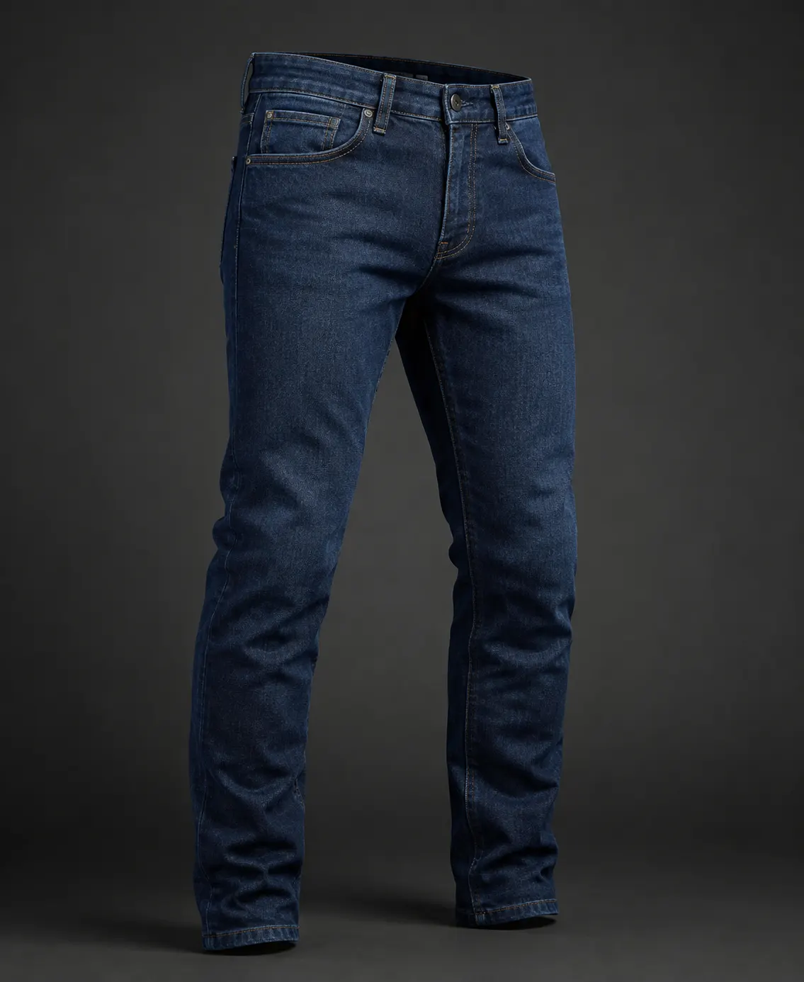 Dark blue single-layer motorcycle riding jeans product view