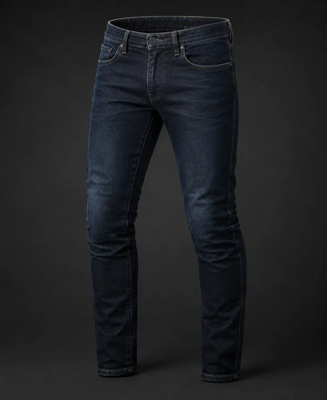 Tapered stretch motorcycle jeans with articulated knees