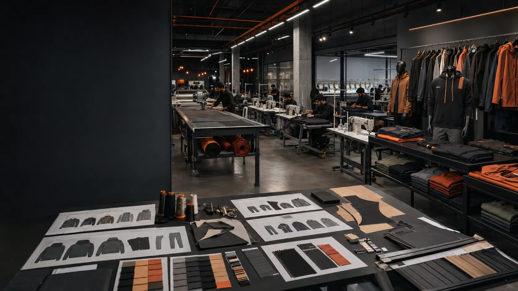 Custom apparel manufacturing services inside the Stitch Expo production studio