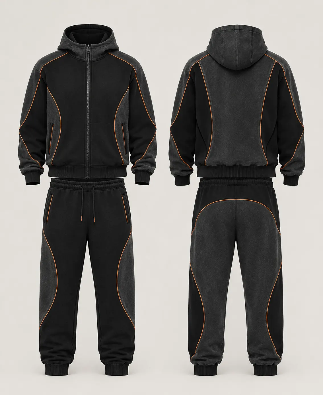 Streetwear tracksuit design mockup