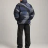 All over sublimation printed puffer jacket back view