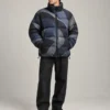 All over sublimation printed puffer jacket front view