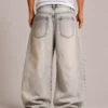 bleach-washed-baggy-jeans-back Bleach washed baggy jeans back view