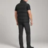 Convertible puffer vest with sleeves removed back view