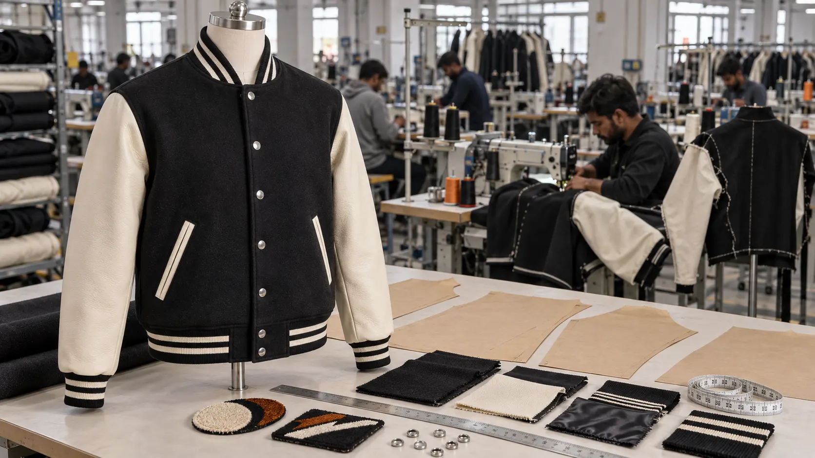 Custom varsity jacket manufacturing for private label clothing brands