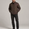 Diamond quilted puffer jacket front view
