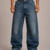 double-knee-denim-jeans-front Double knee denim jeans front view with reinforced panels