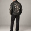 embroidered-leather-streetwear-jacket-back Embroidered black leather streetwear jacket back view