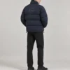Custom embroidered puffer jacket back view