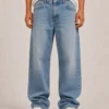 enzyme-washed-relaxed-jeans-front Enzyme washed relaxed jeans front view