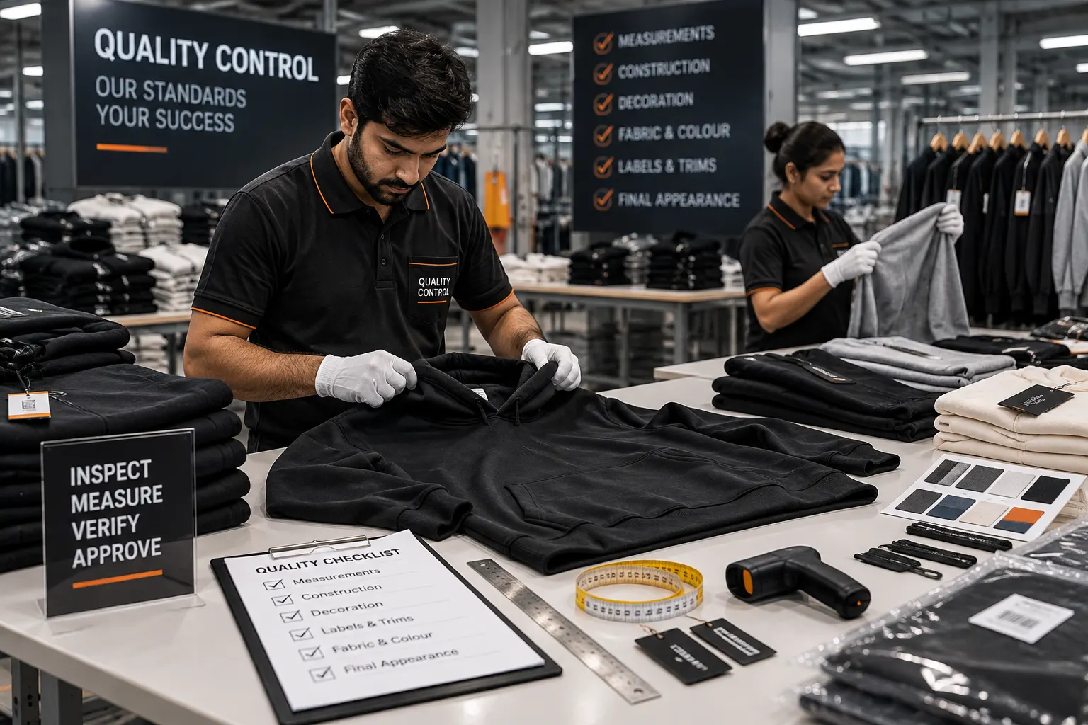 Garment measurement and quality control inspection