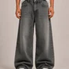 grey-wash-baggy-jeans-front Grey wash baggy jeans front view