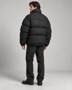 Heavyweight high loft winter puffer jacket back view