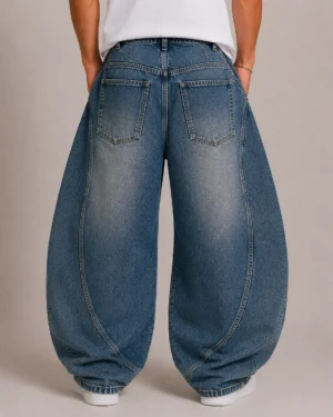 Horseshoe denim jeans back view