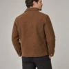 Nubuck utility leather jacket back view
