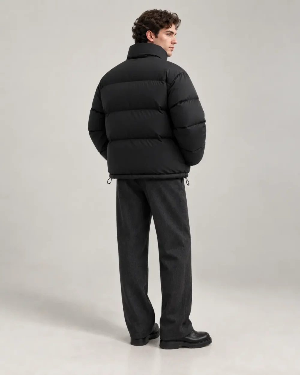 oversized-boxy-matte-puffer-jacket-back Oversized boxy matte puffer jacket back view