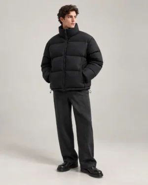 oversized-boxy-matte-puffer-jacket-front Oversized boxy matte puffer jacket front view