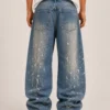 paint-splatter-baggy-jeans-back Paint splatter baggy jeans back view