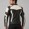 Perforated Leather Racing Jacket