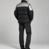 Reflective panel puffer jacket back view