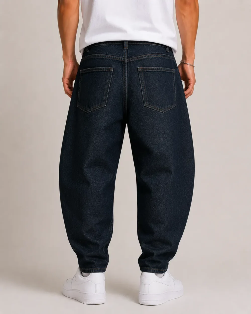 relaxed-tapered-jeans-back Relaxed tapered denim jeans back view