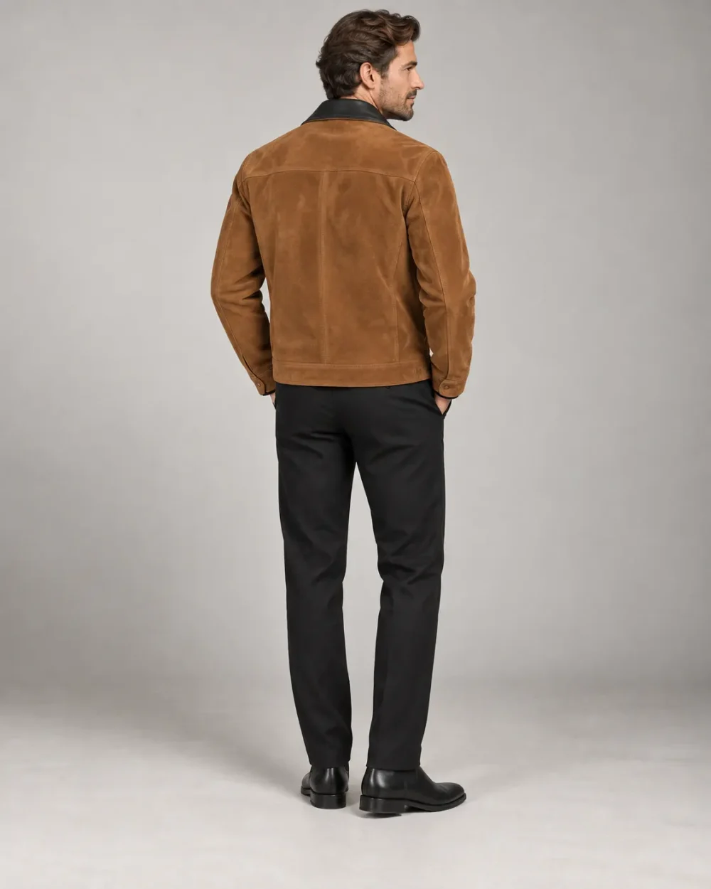 Reversible Leather and Suede Jacket