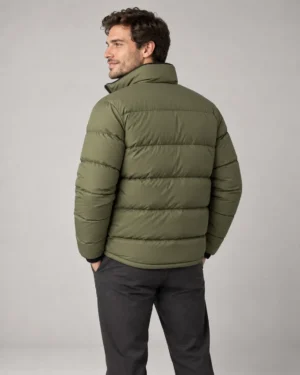 Reversible two in one puffer jacket reverse side view