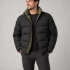 Reversible two in one puffer jacket front view