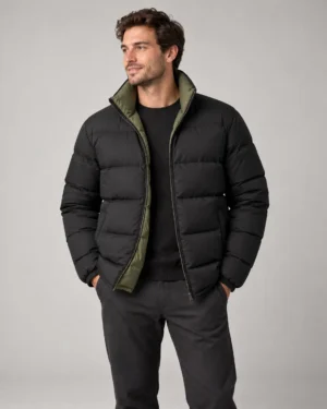 reversible-two-in-one-puffer-jacket-front Reversible two in one puffer jacket front view