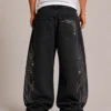 rhinestone-denim-jeans-back Custom rhinestone denim jeans back view