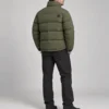 Custom rubber patch puffer jacket back view