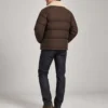Sherpa collar puffer jacket back view