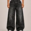 snow-washed-black-jeans-front Snow washed black baggy jeans back view