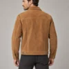 suede-trucker-jacket-back Tan suede trucker jacket back view