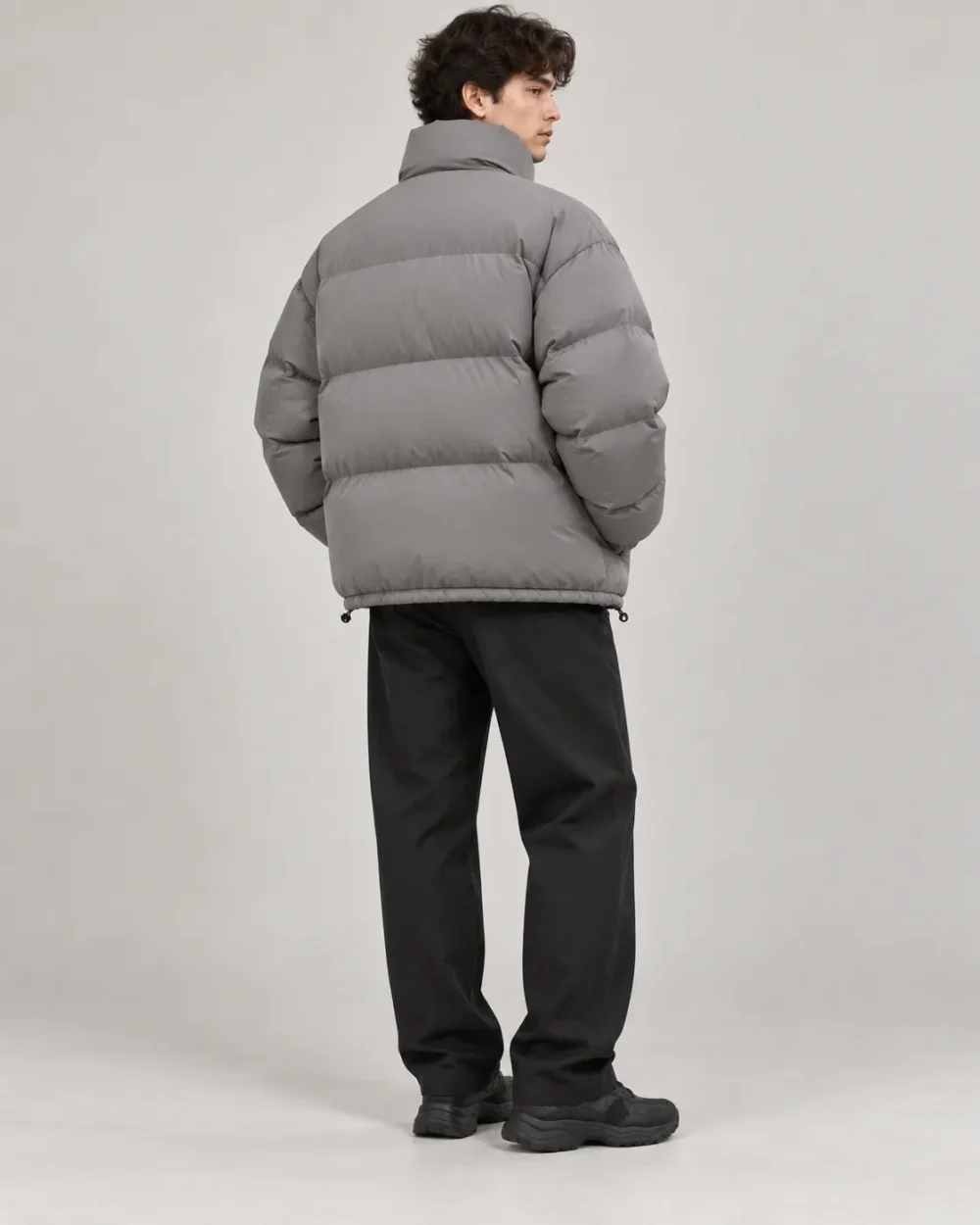 two-way-zip-puffer-jacket-back Two way zip puffer jacket back view