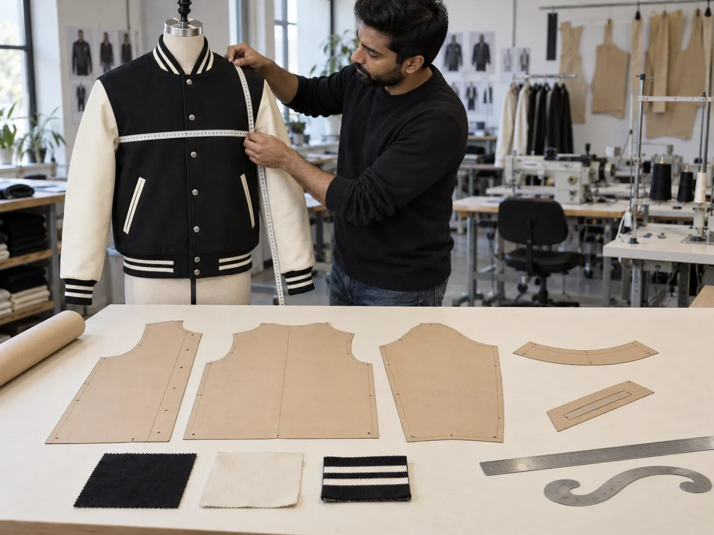 Varsity jacket pattern making fit and size development