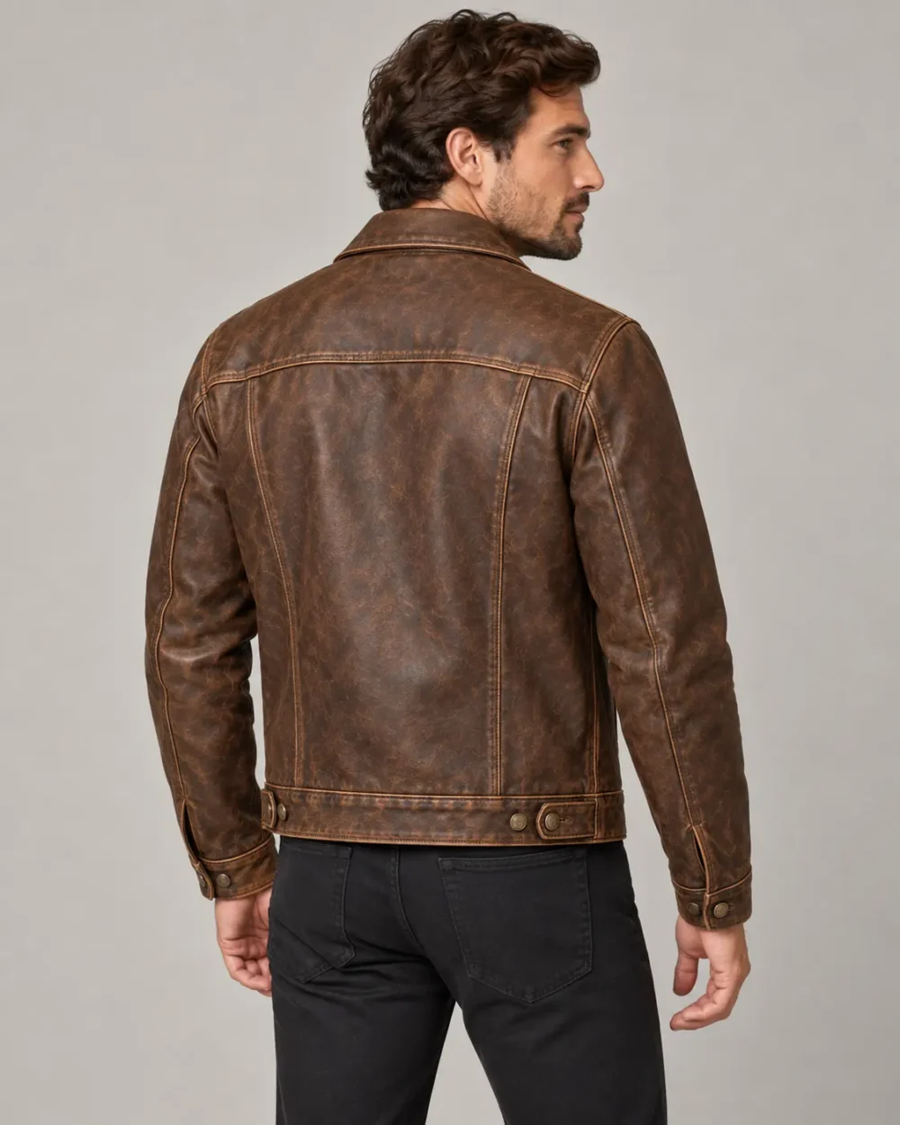 vintage-distressed-leather-trucker-jacket-back Vintage Distressed Leather Trucker Jacket