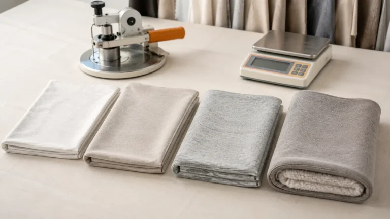 Different fabric GSM weights for T-shirts and hoodies