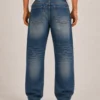 whisker-wash-straight-jeans-back Whisker wash straight jeans back view