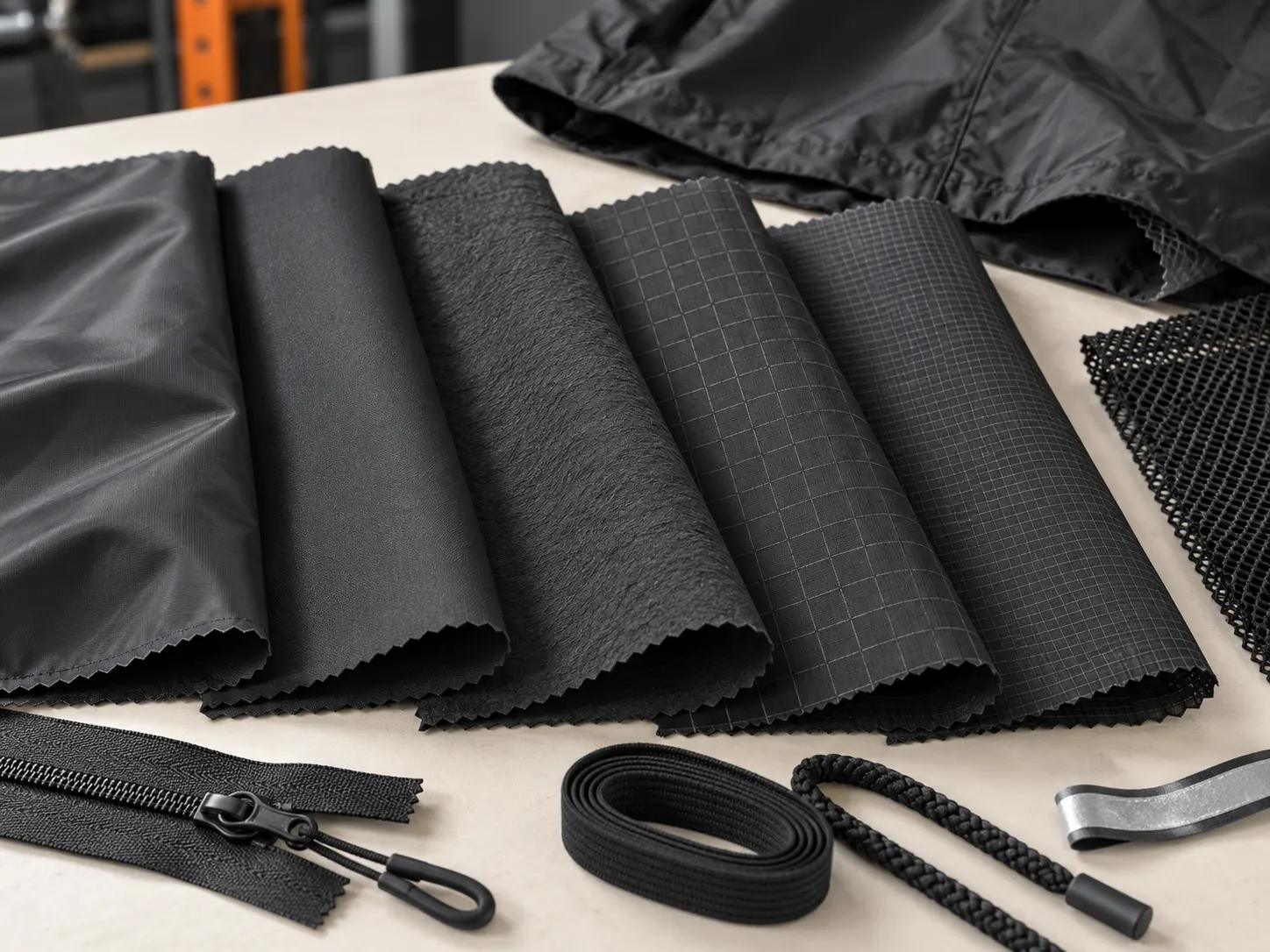 Nylon polyester Taslan ripstop and micro ripstop shell fabrics for custom windbreaker jackets