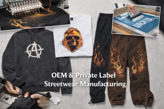 Custom streetwear manufacturer providing OEM and private label clothing production